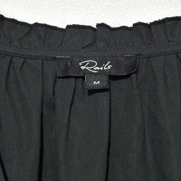 Rails Saylor Black Eyelet Dress Size Medium - Picture 5 of 6